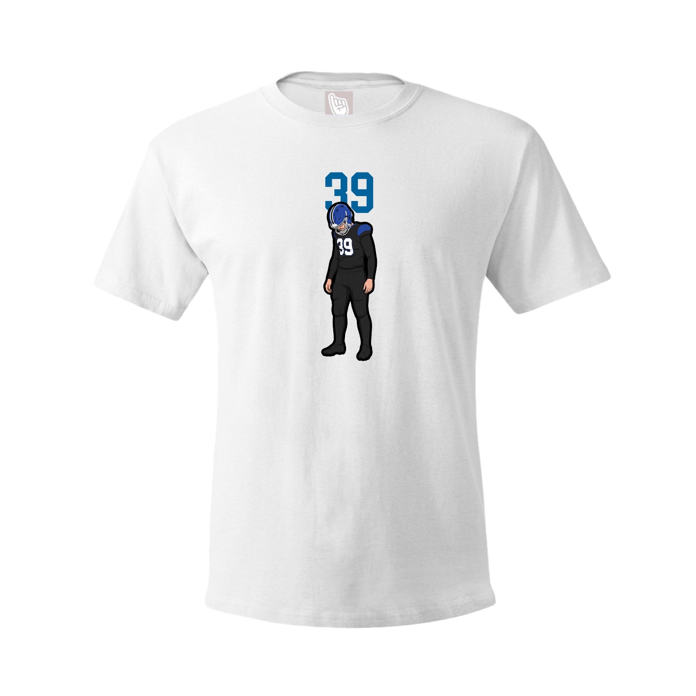 Youth Tee — Number Top in White