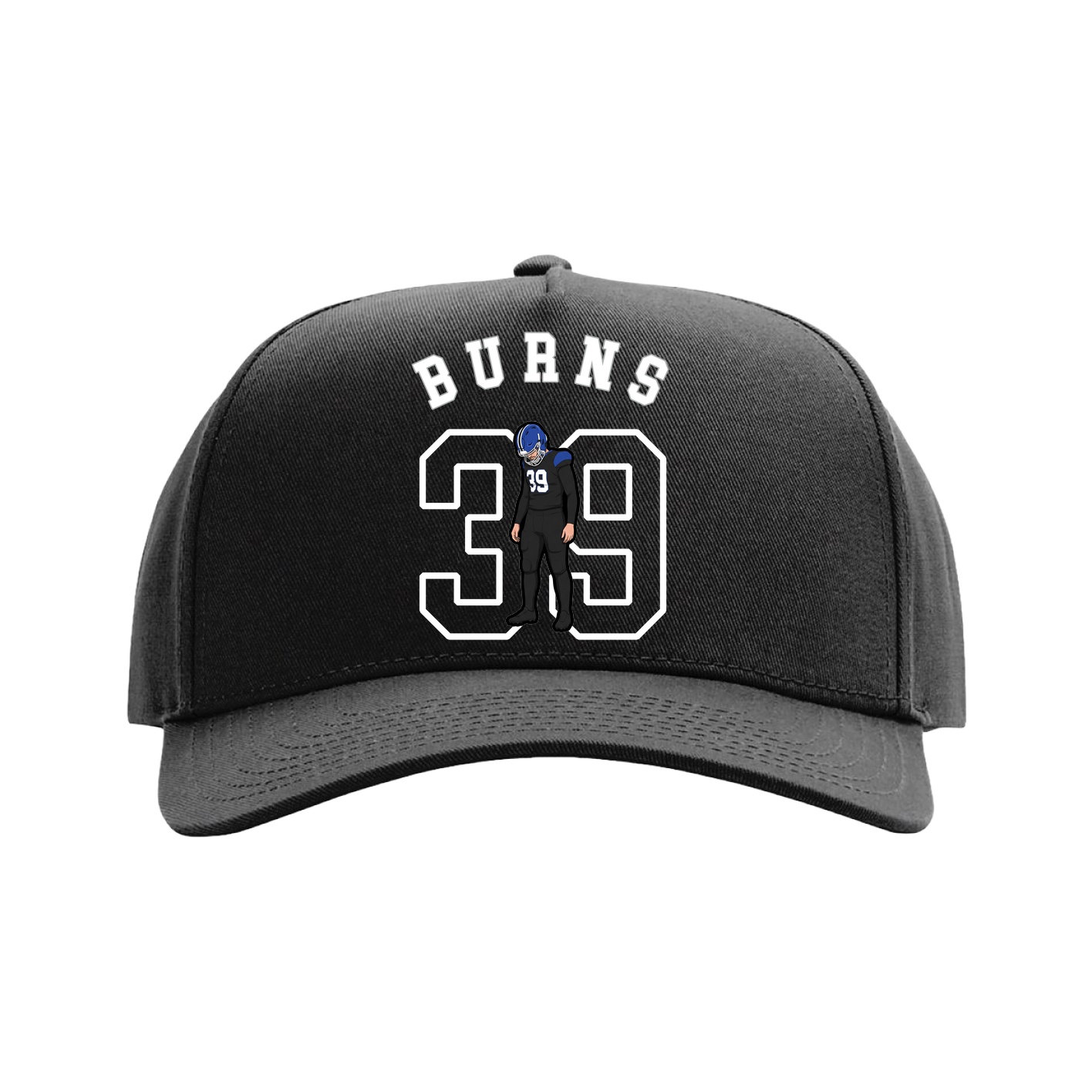 Full Fabric Five-Panel Champ Cap — Shirsey Arch in Black