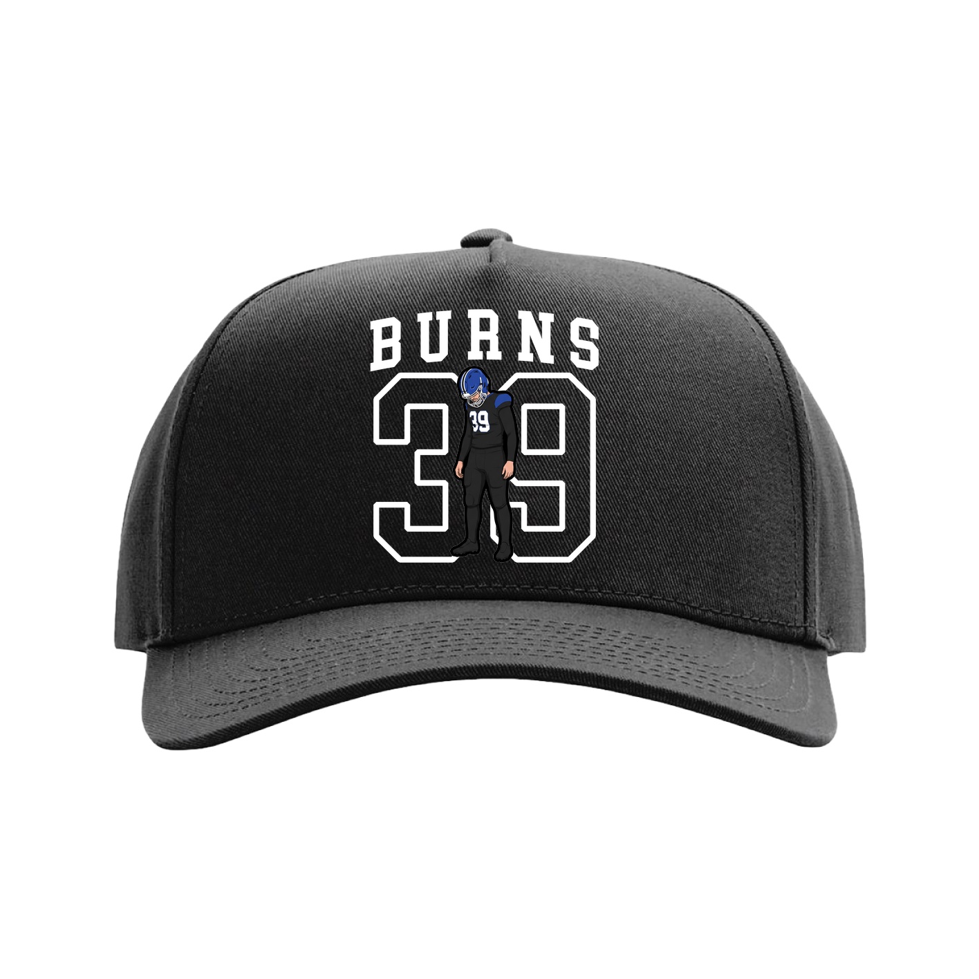 Full Fabric Five-Panel Champ Cap — Shirsey in Black