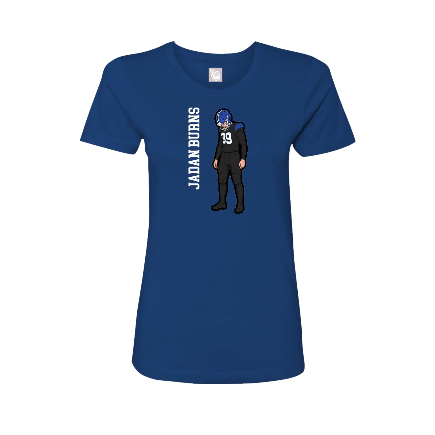 Womens Tee — Name Vertical in Royal