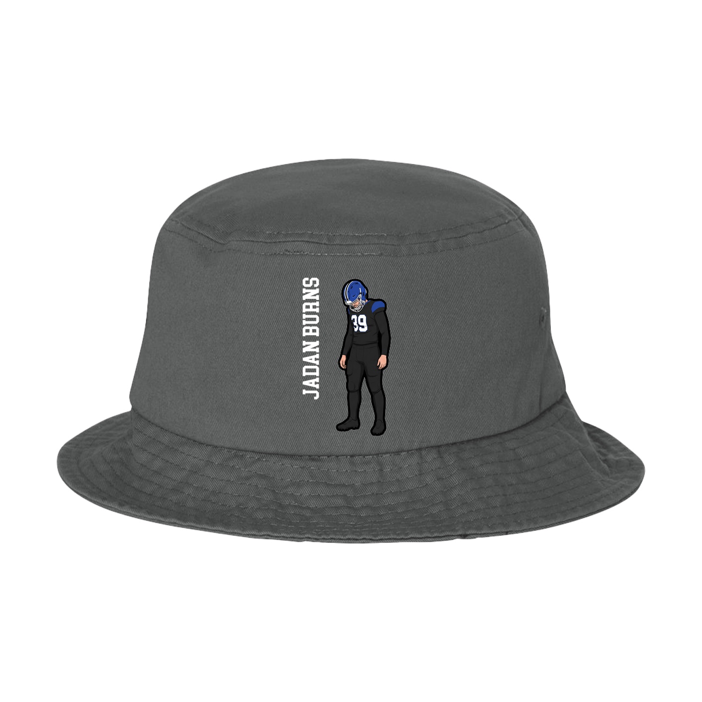Bucket Cap — Name Vertical in Grey