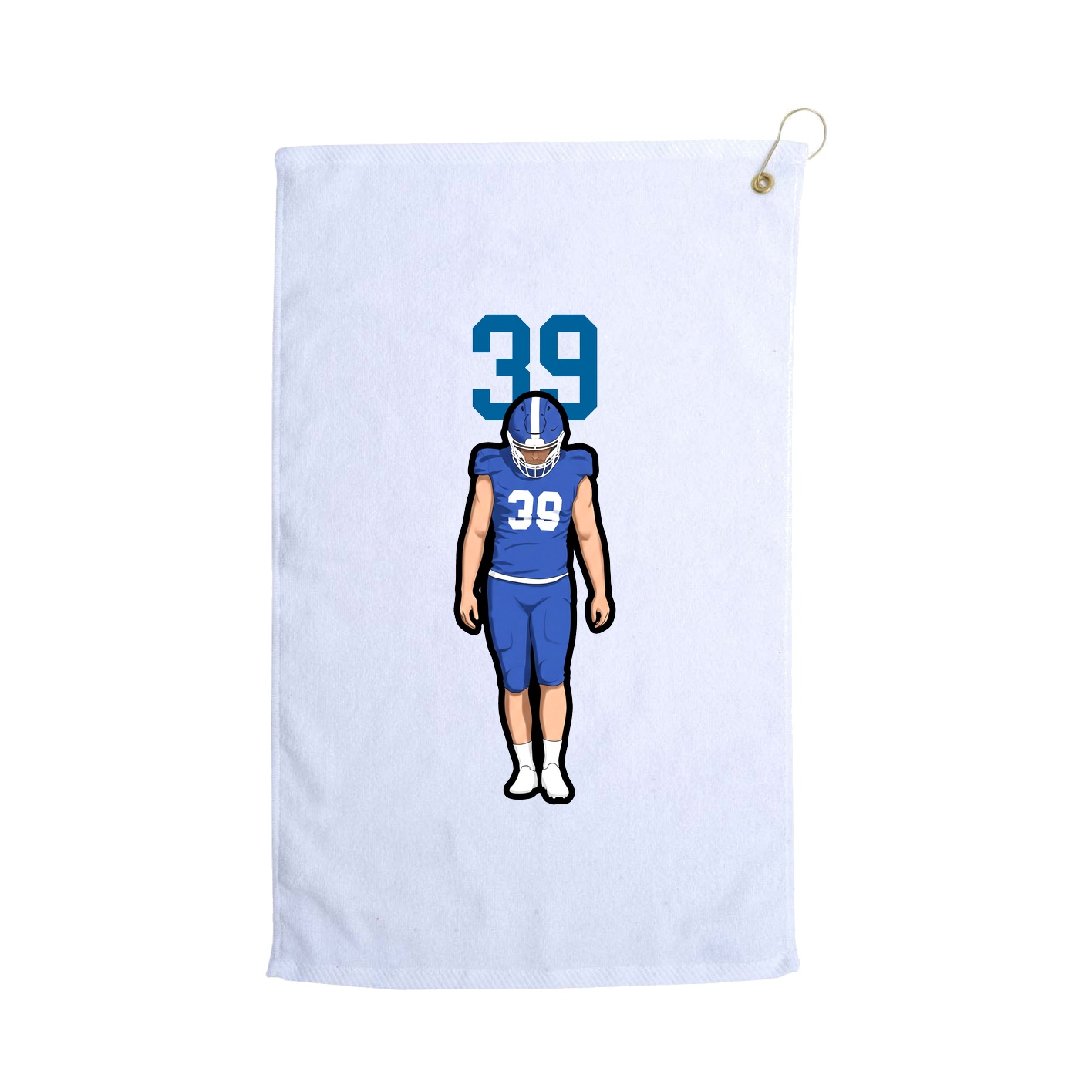 Golf Towel — Number Top in White