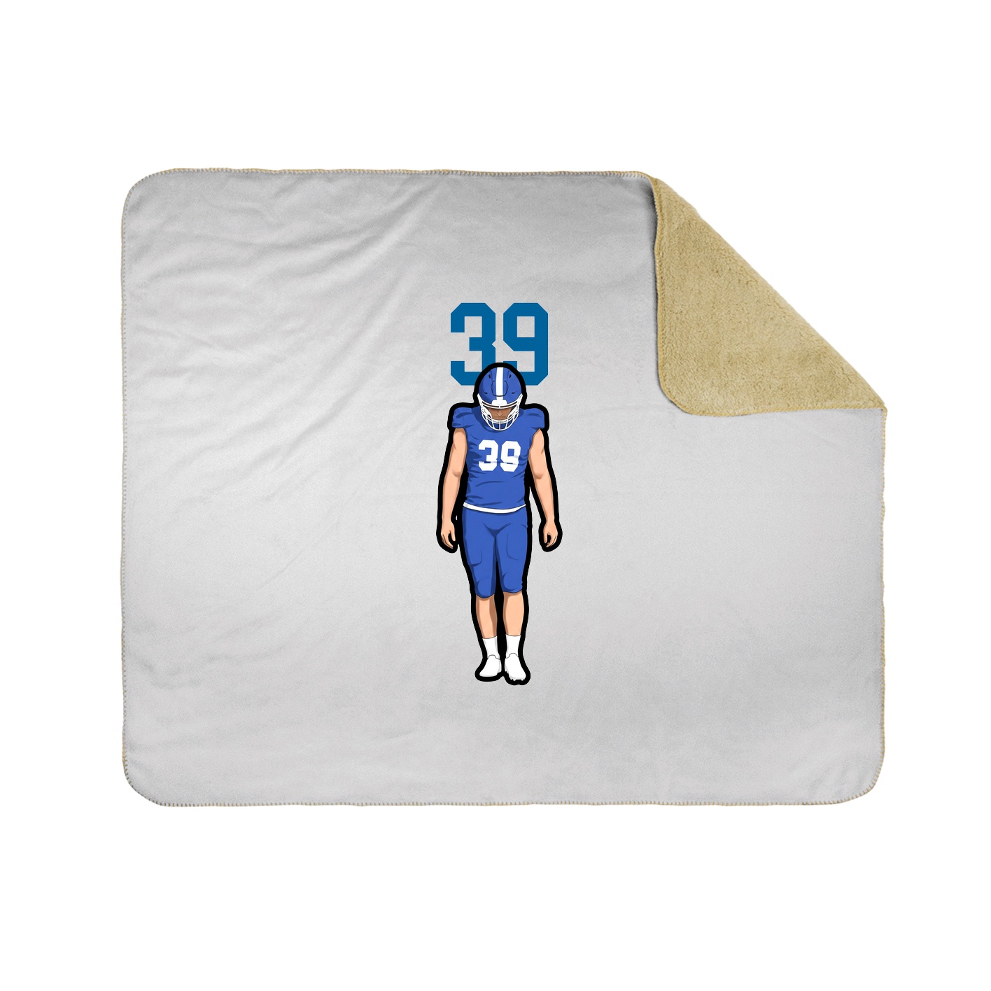 Throw Blanket — Number Top in White