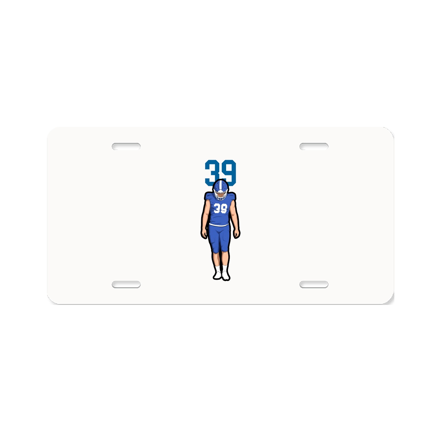License Plate — Number Top in Classic