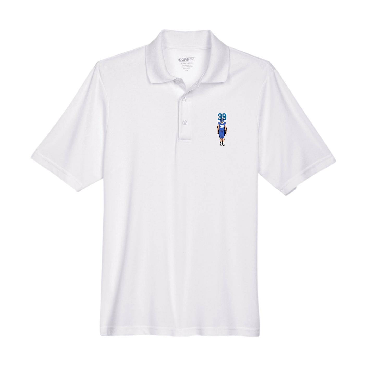 Performance Polo — Number Top in White