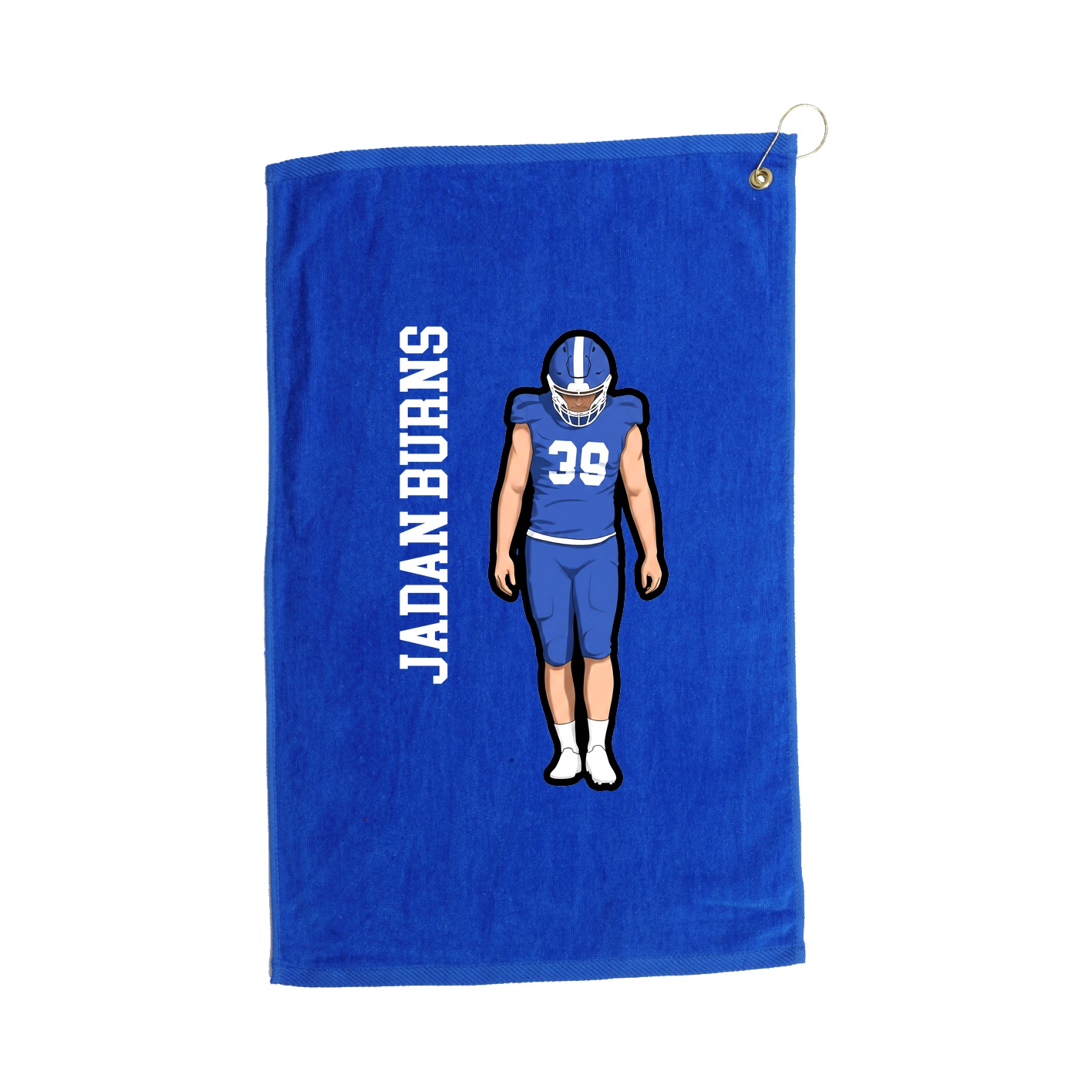 Golf Towel — Name Vertical in Royal