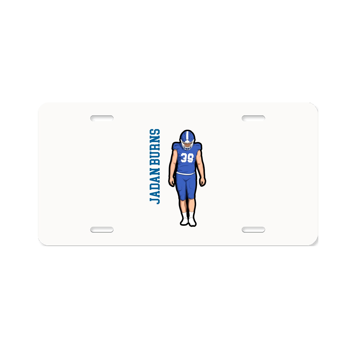 License Plate — Name Vertical in Classic