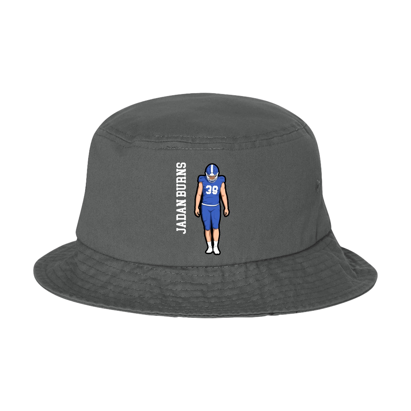 Bucket Cap — Name Vertical in Grey