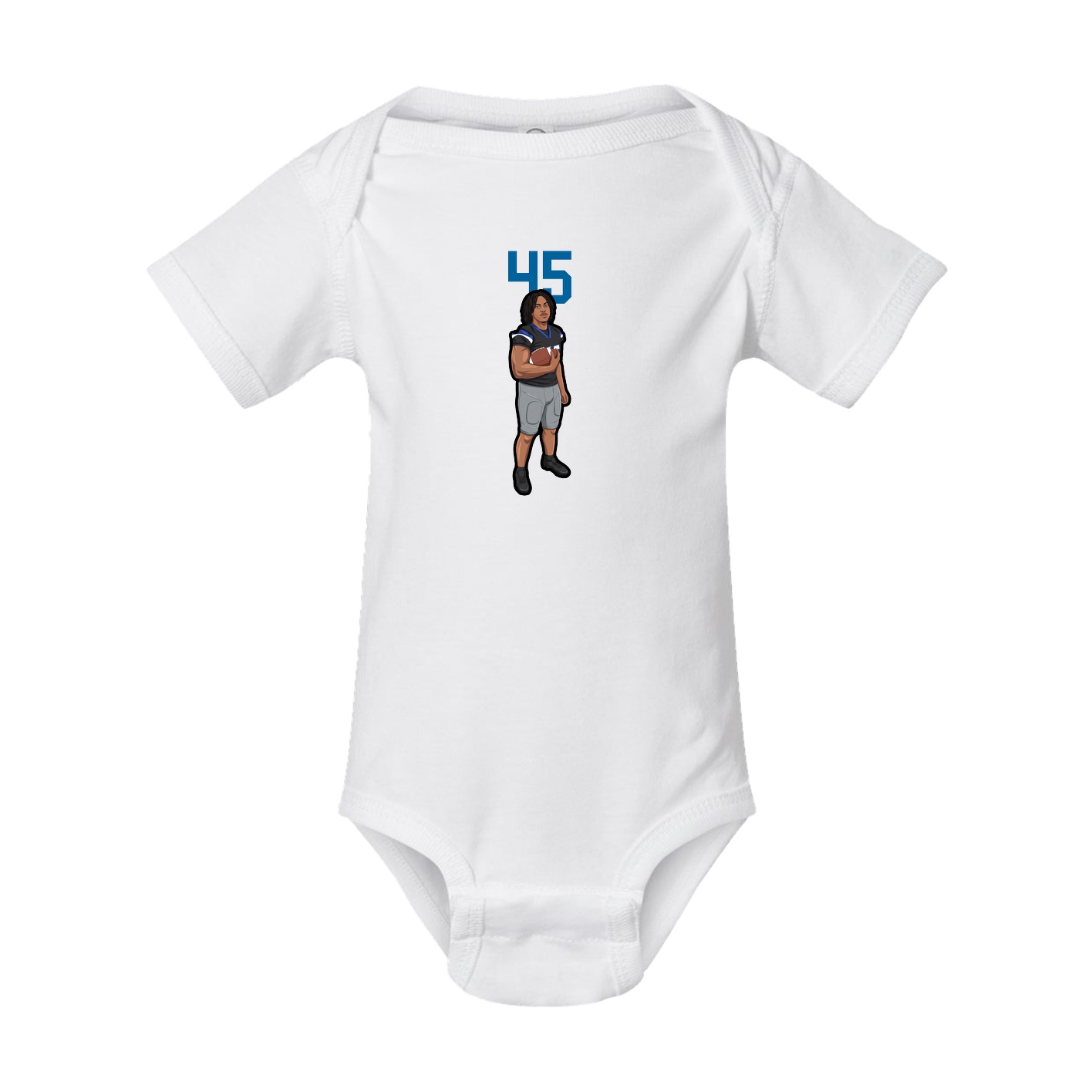 Baby Onesie — Number Top in White