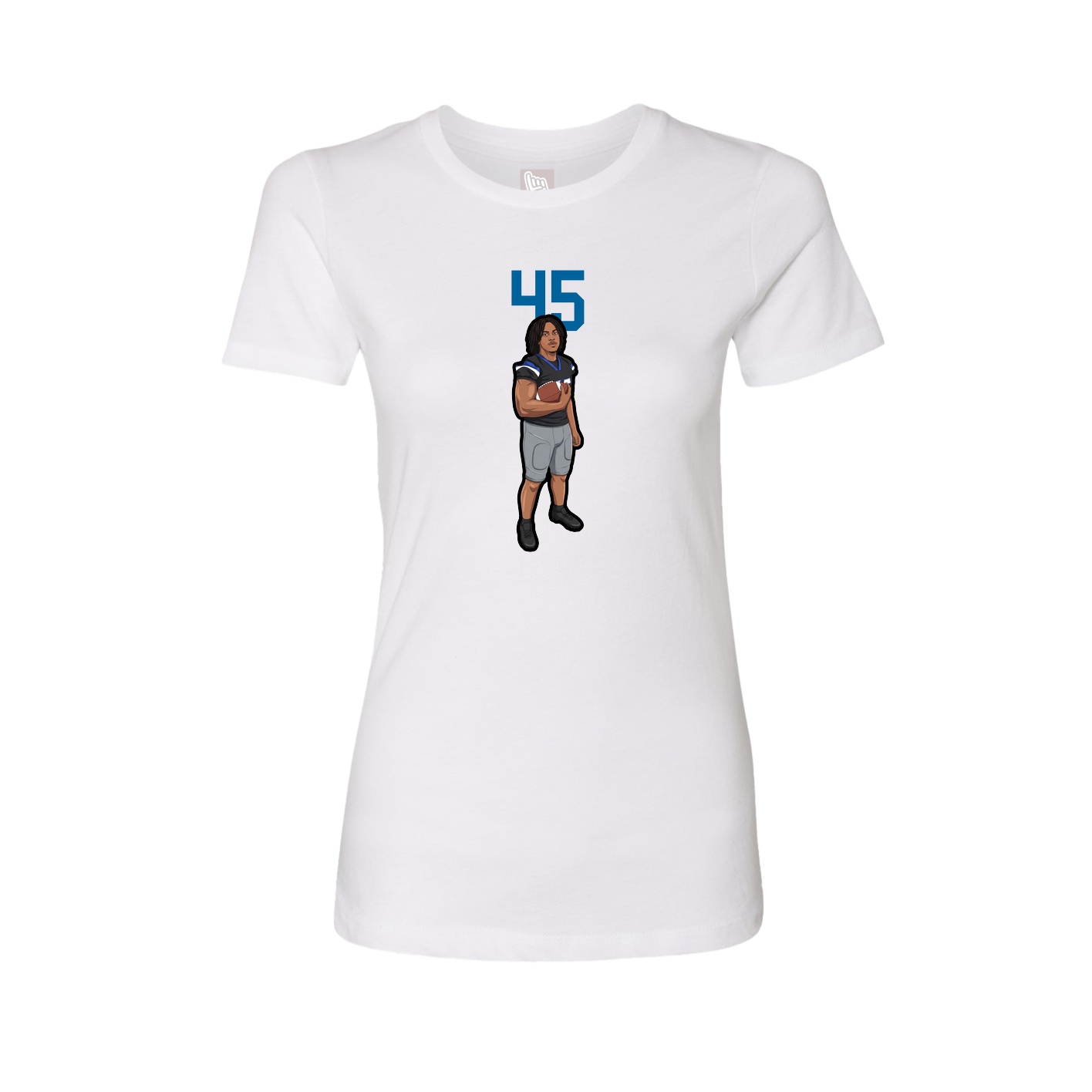 Womens Tee — Number Top in White