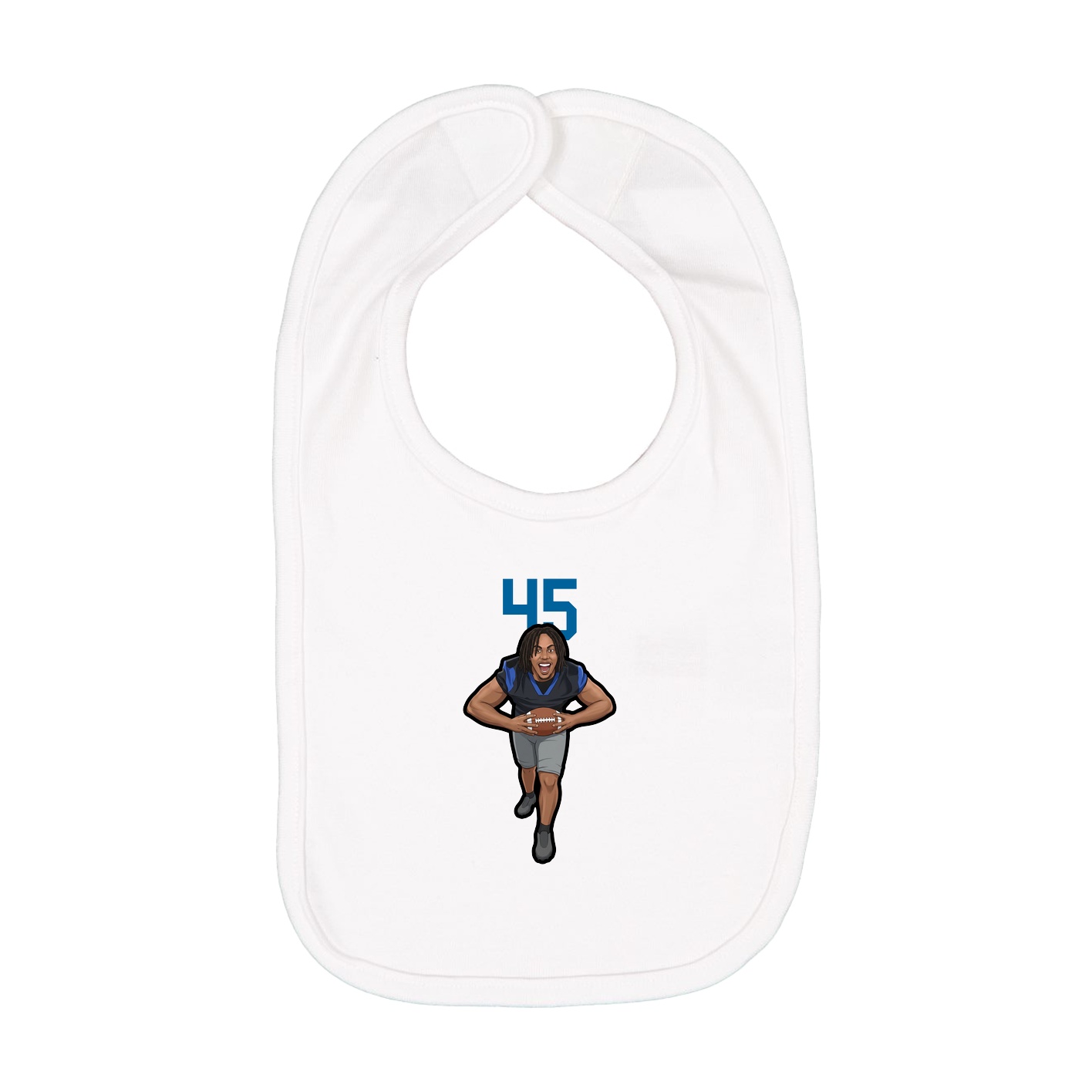 Infant Bib — Number Top in White