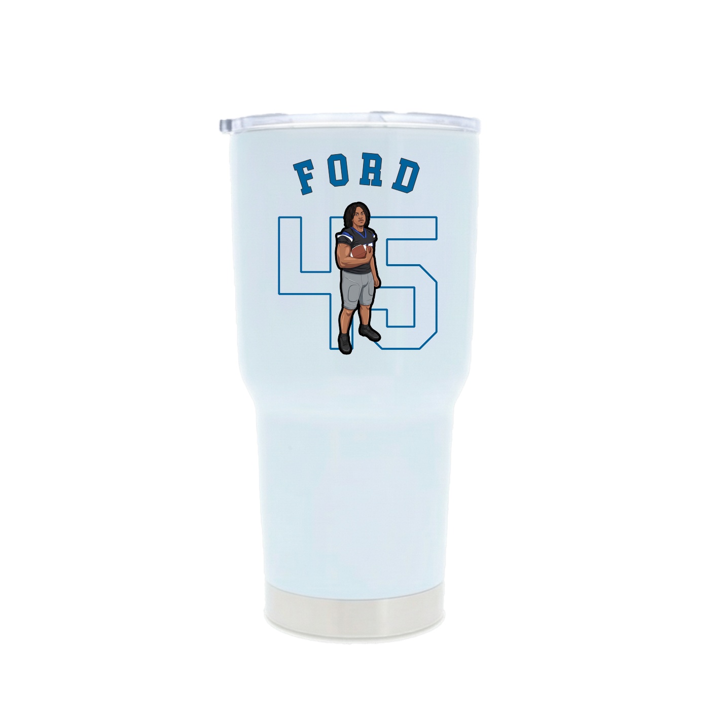 30oz Stainless Steel Tumbler — Shirsey Arch in White