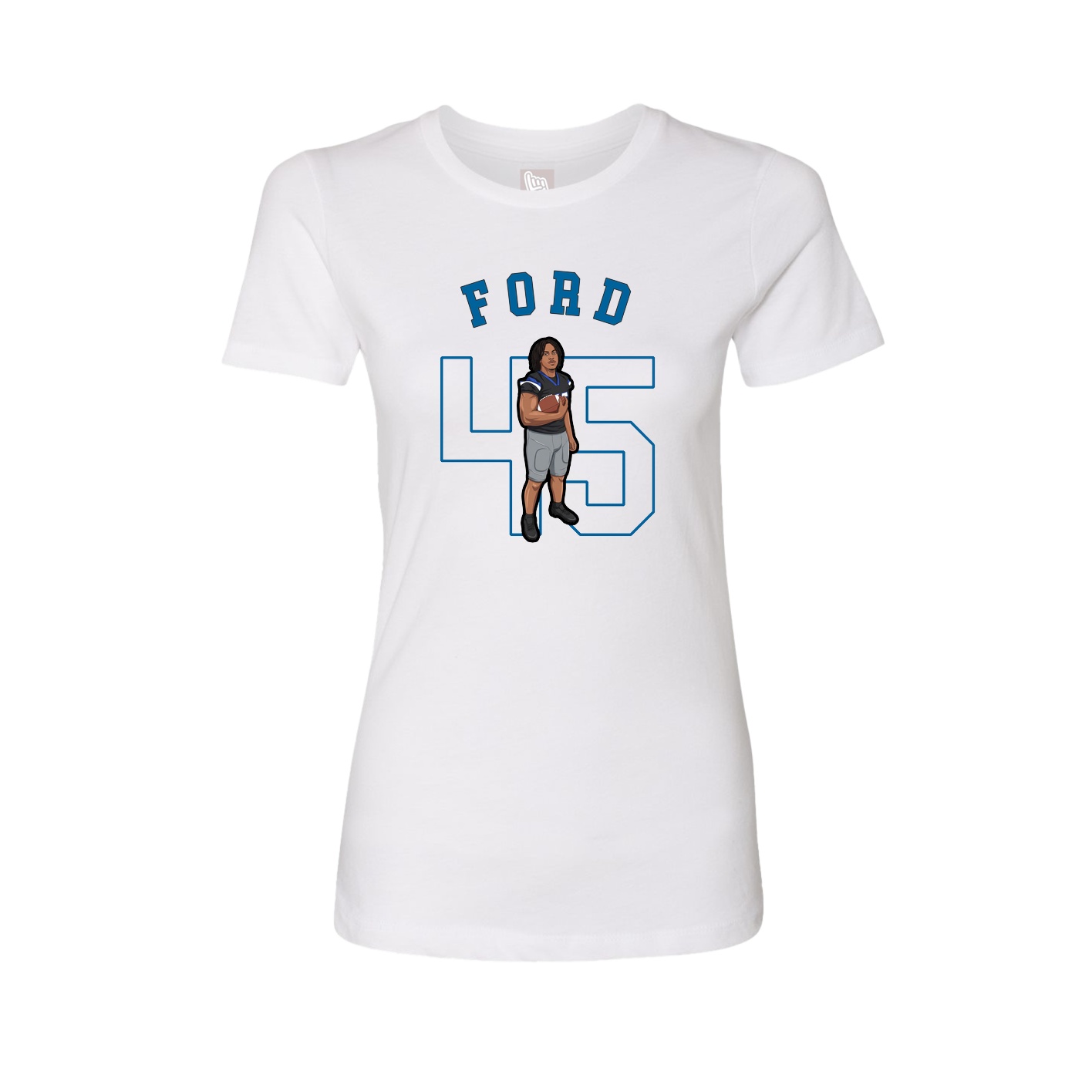 Fitted Women's Tee — Shirsey Arch in White