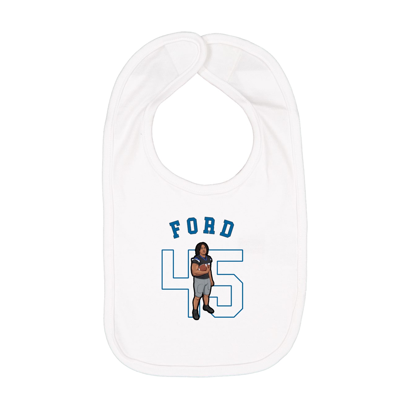 Infant Bib — Shirsey Arch in White