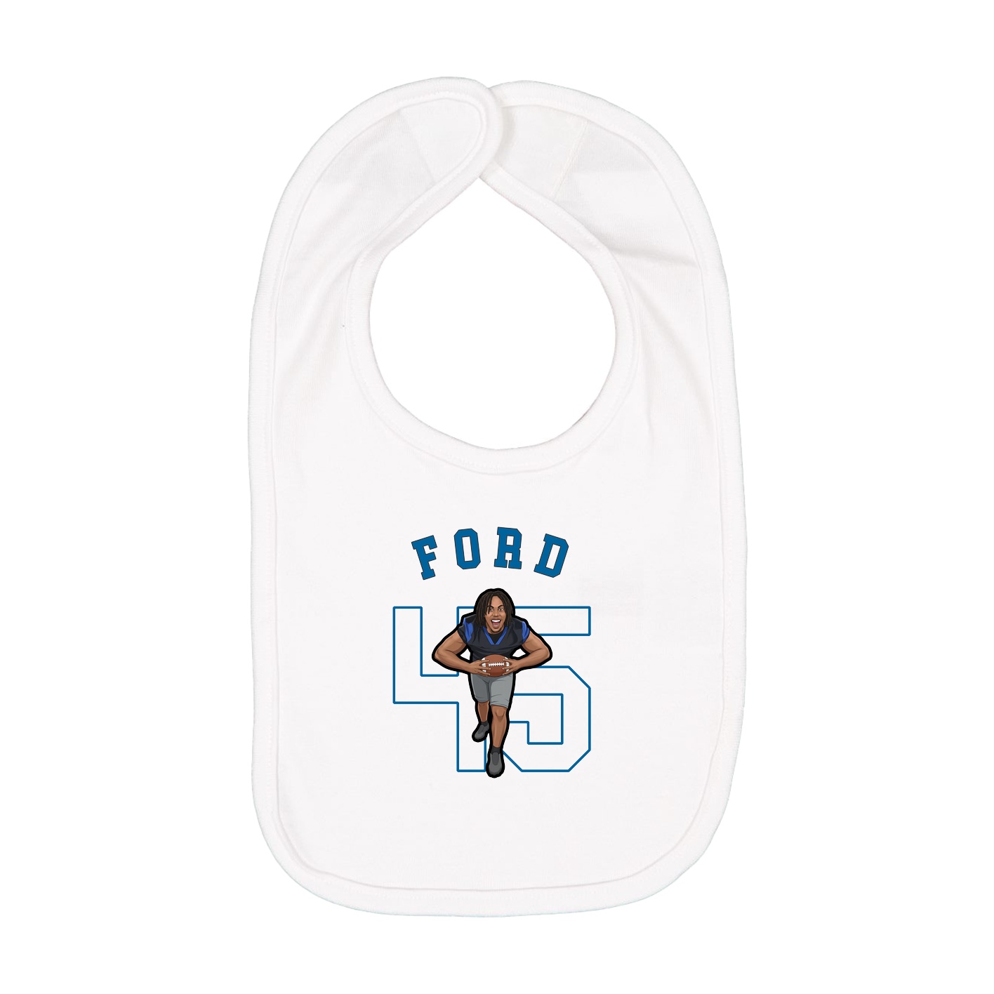 Infant Bib — Shirsey Arch in White