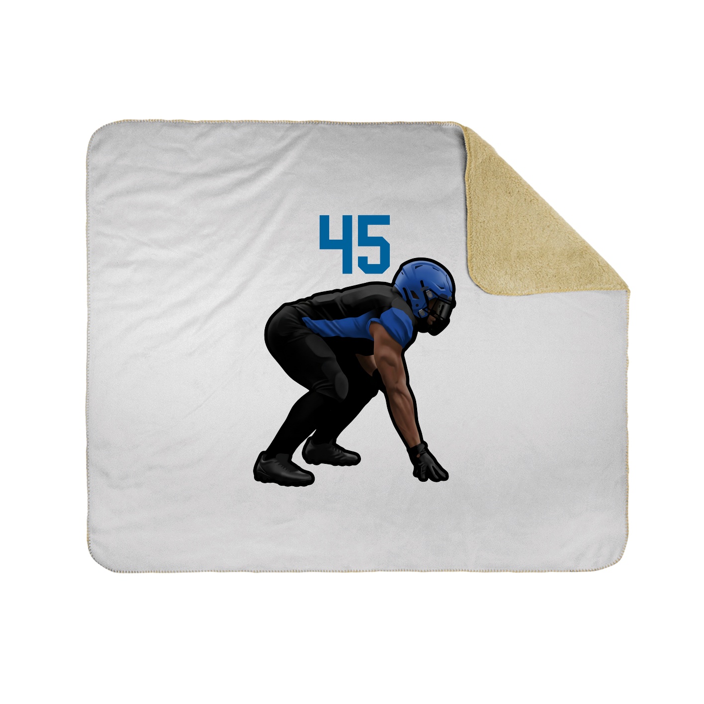 Throw Blanket — Number Top in White