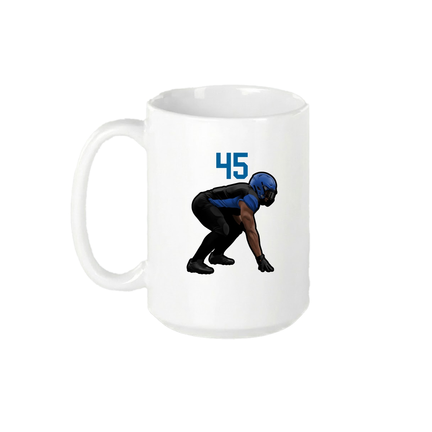 15oz Coffee Mug — Number Top in White