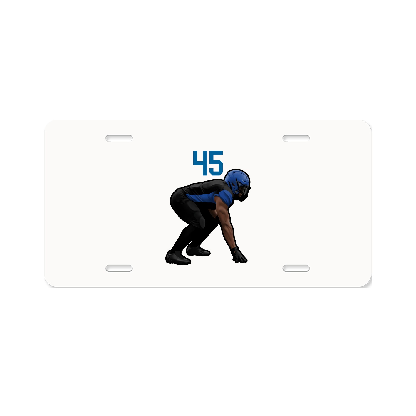 License Plate — Number Top in Classic