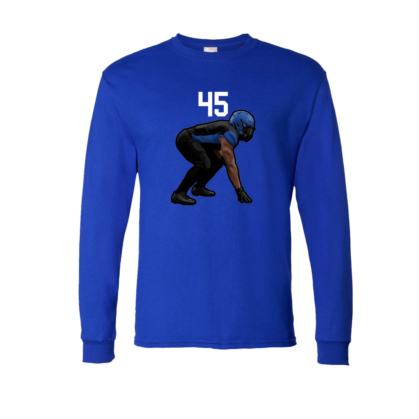 Long Sleeve Tee — Number Top in Royal