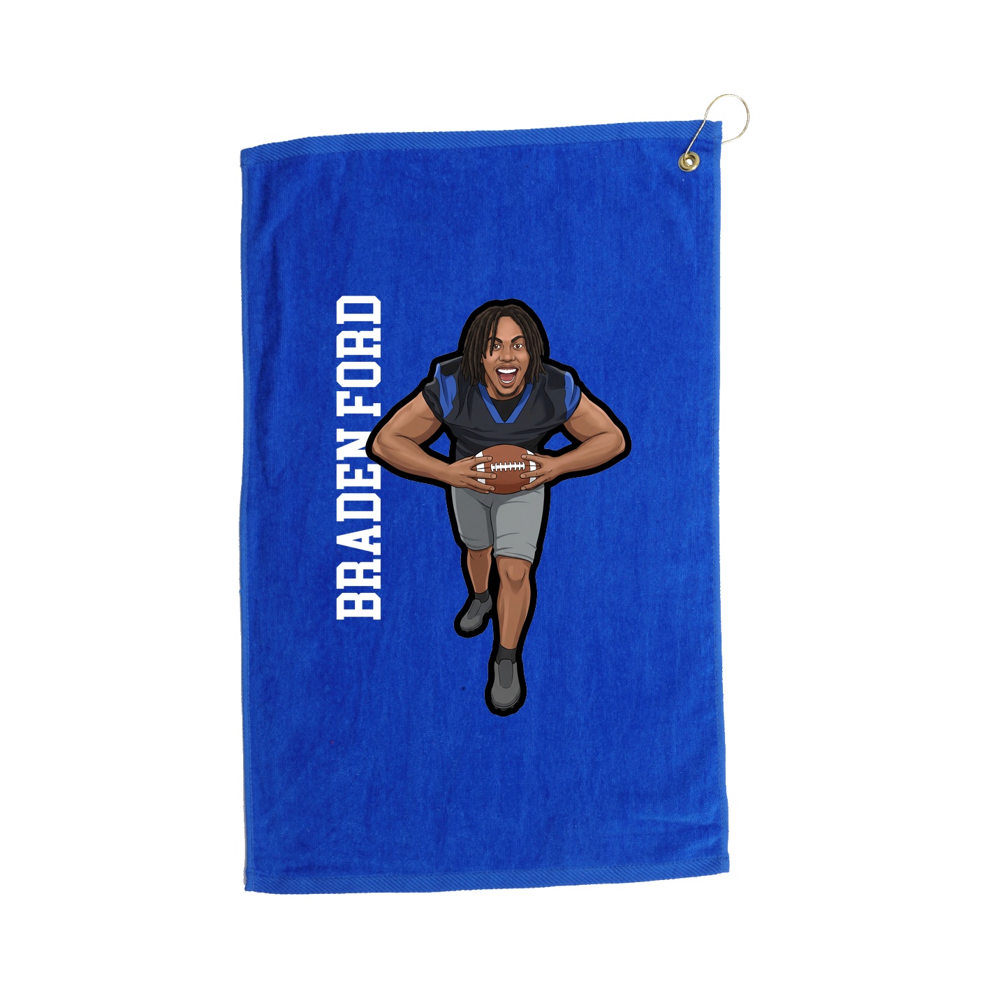 Golf Towel — Name Vertical in Royal