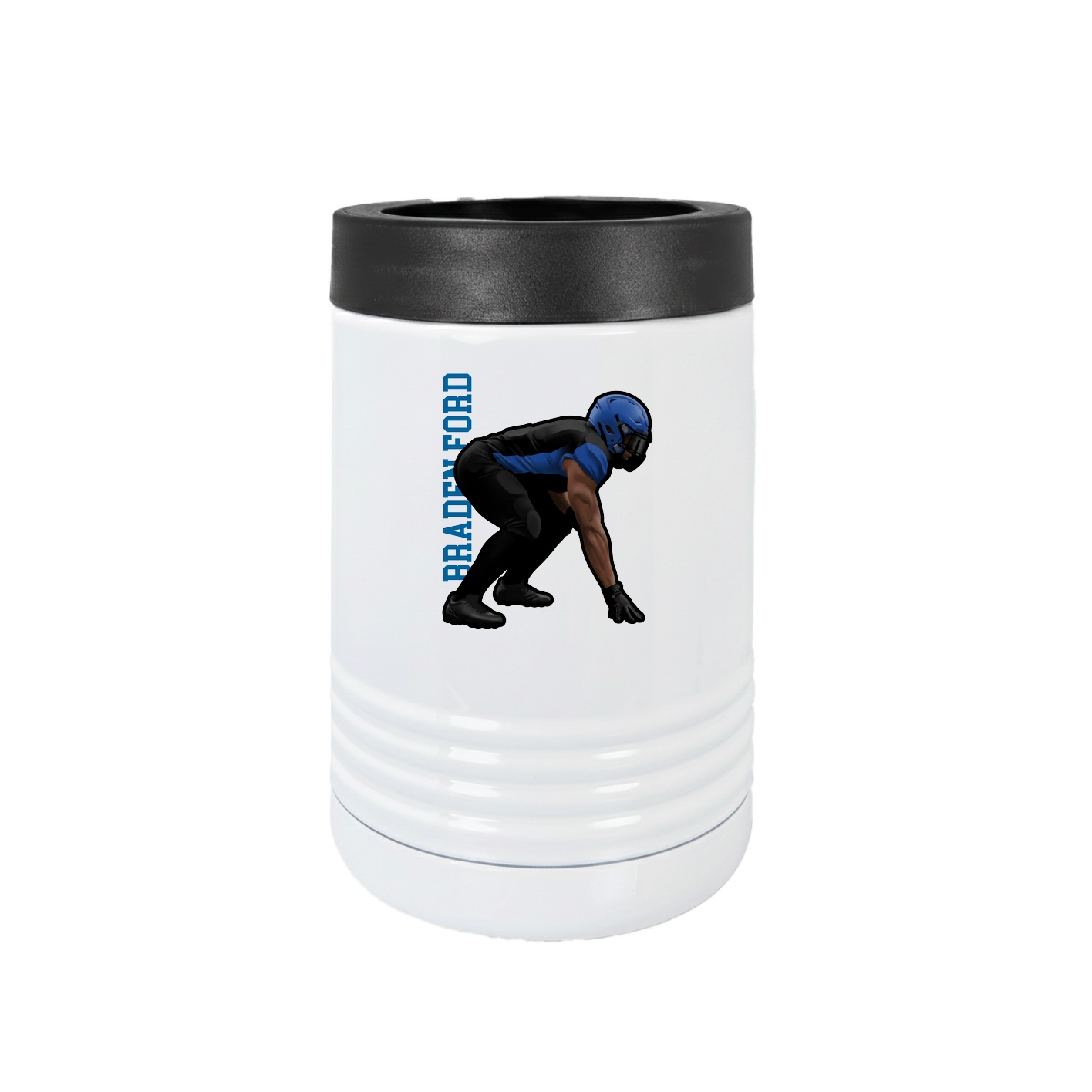 Beverage Holder — Name Vertical in White