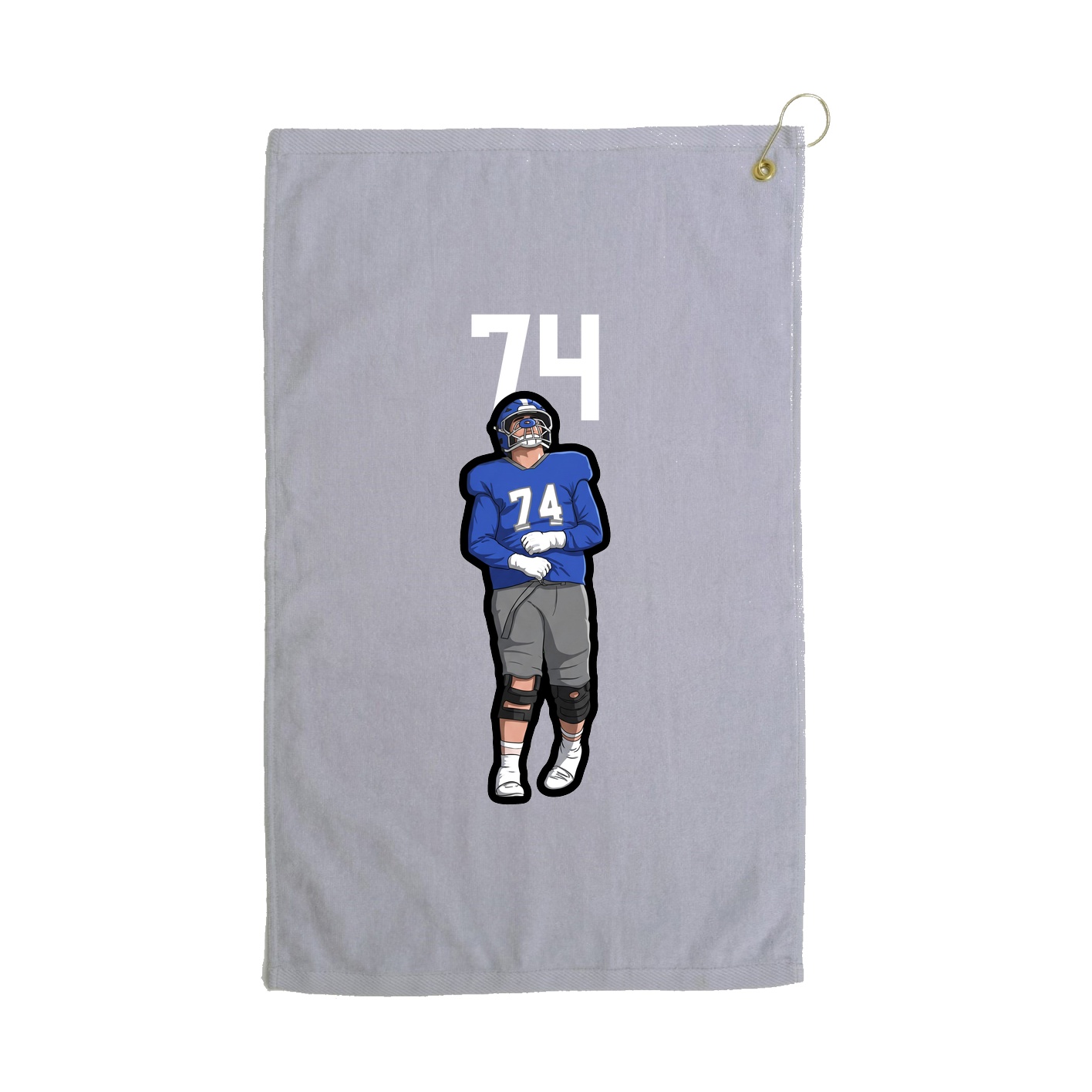 Golf Towel — Number Top in Grey