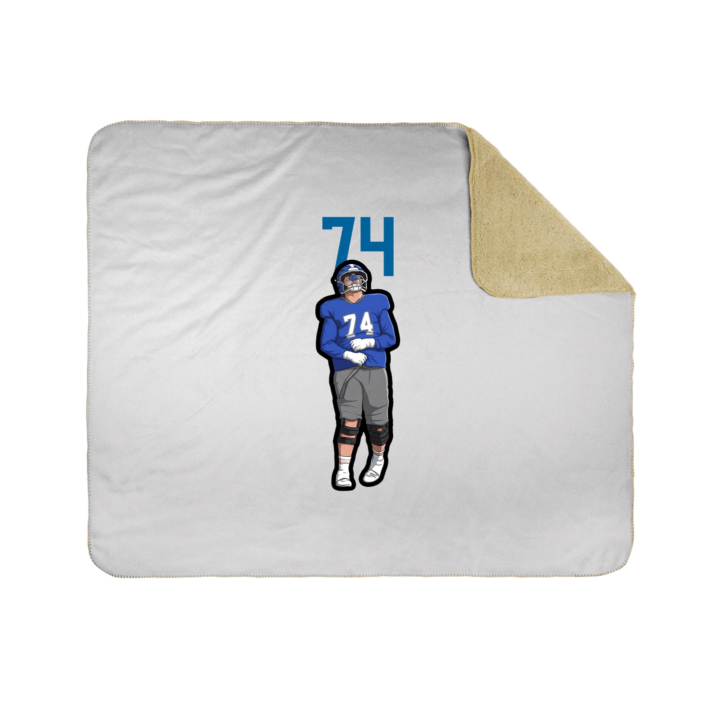 Throw Blanket — Number Top in White