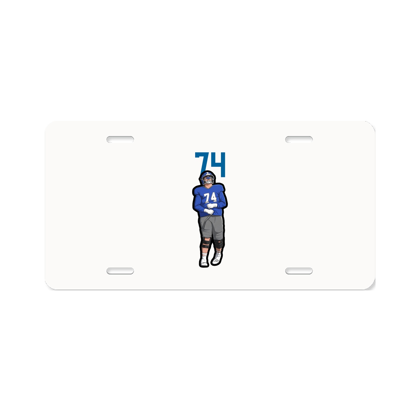 License Plate — Number Top in Classic