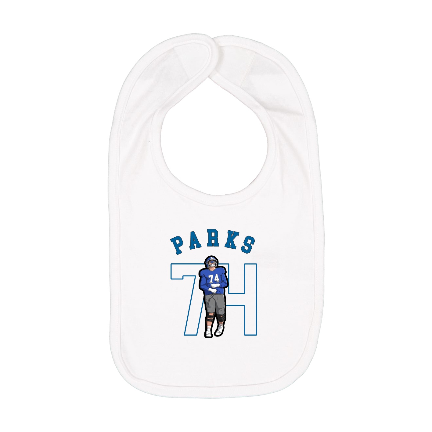 Infant Bib — Shirsey Arch in White