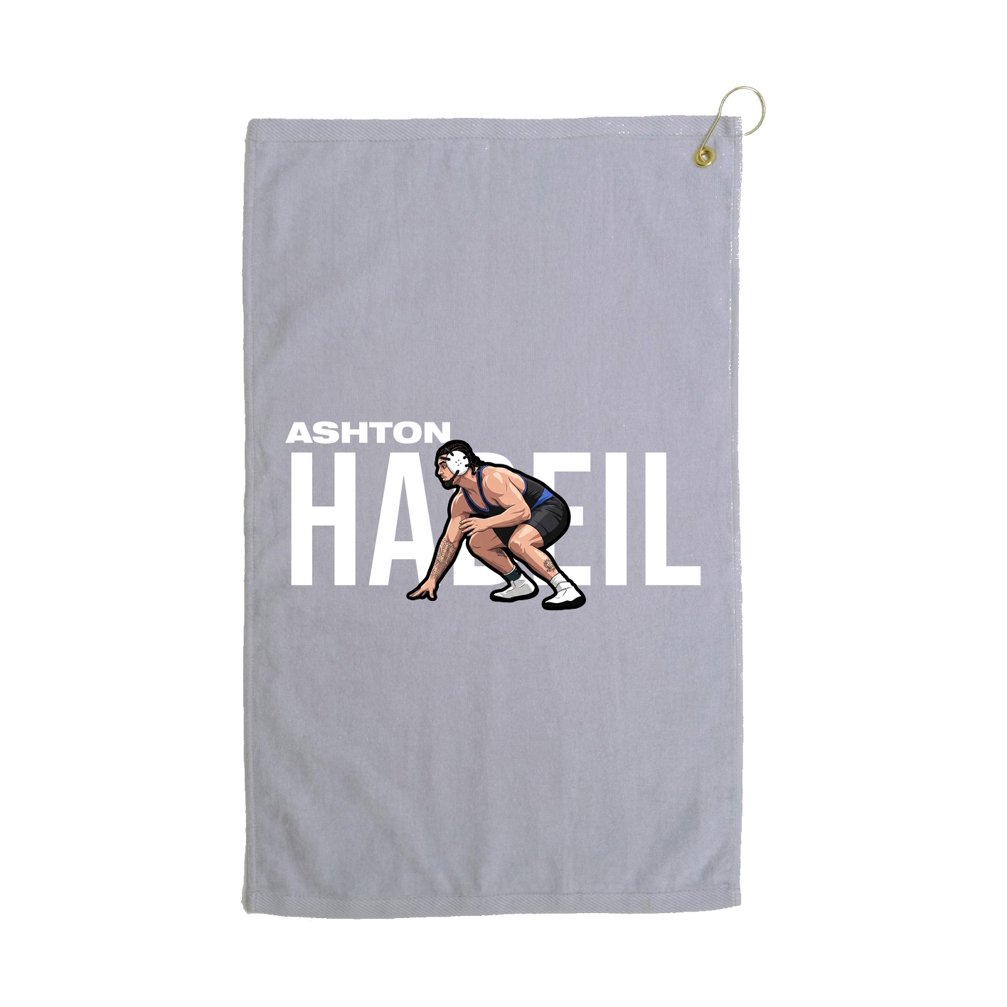 Golf Towel — Player Name in Grey
