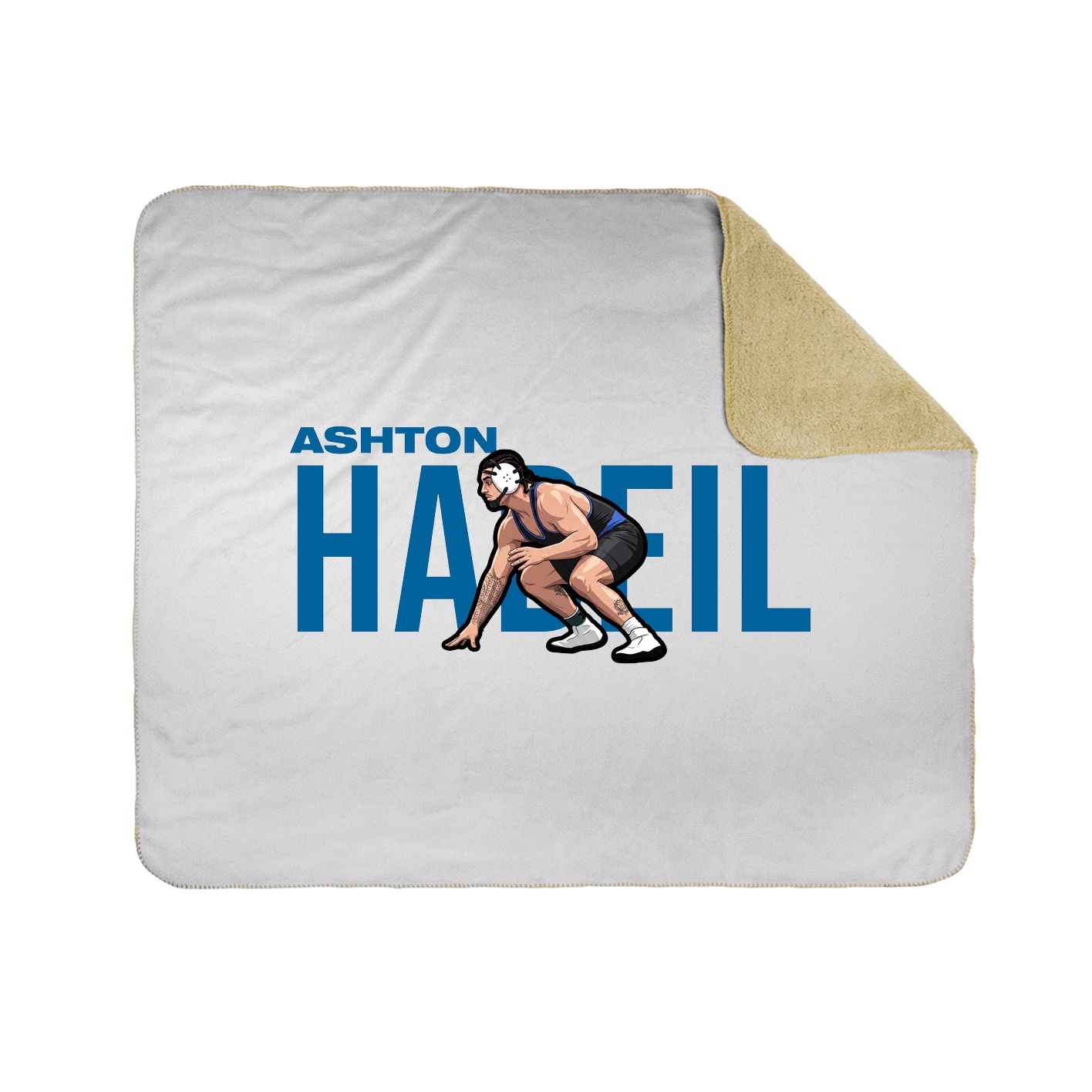 Throw Blanket — Player Name in White