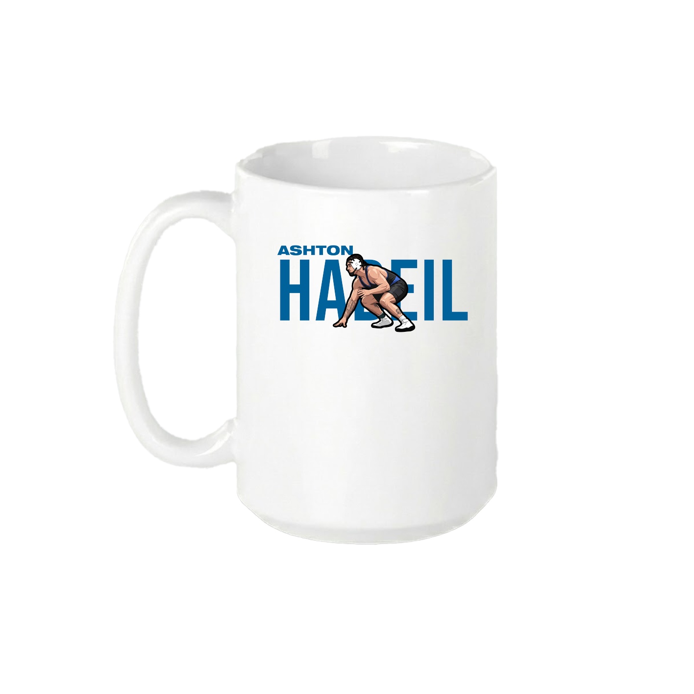 15oz Coffee Mug — Player Name in White