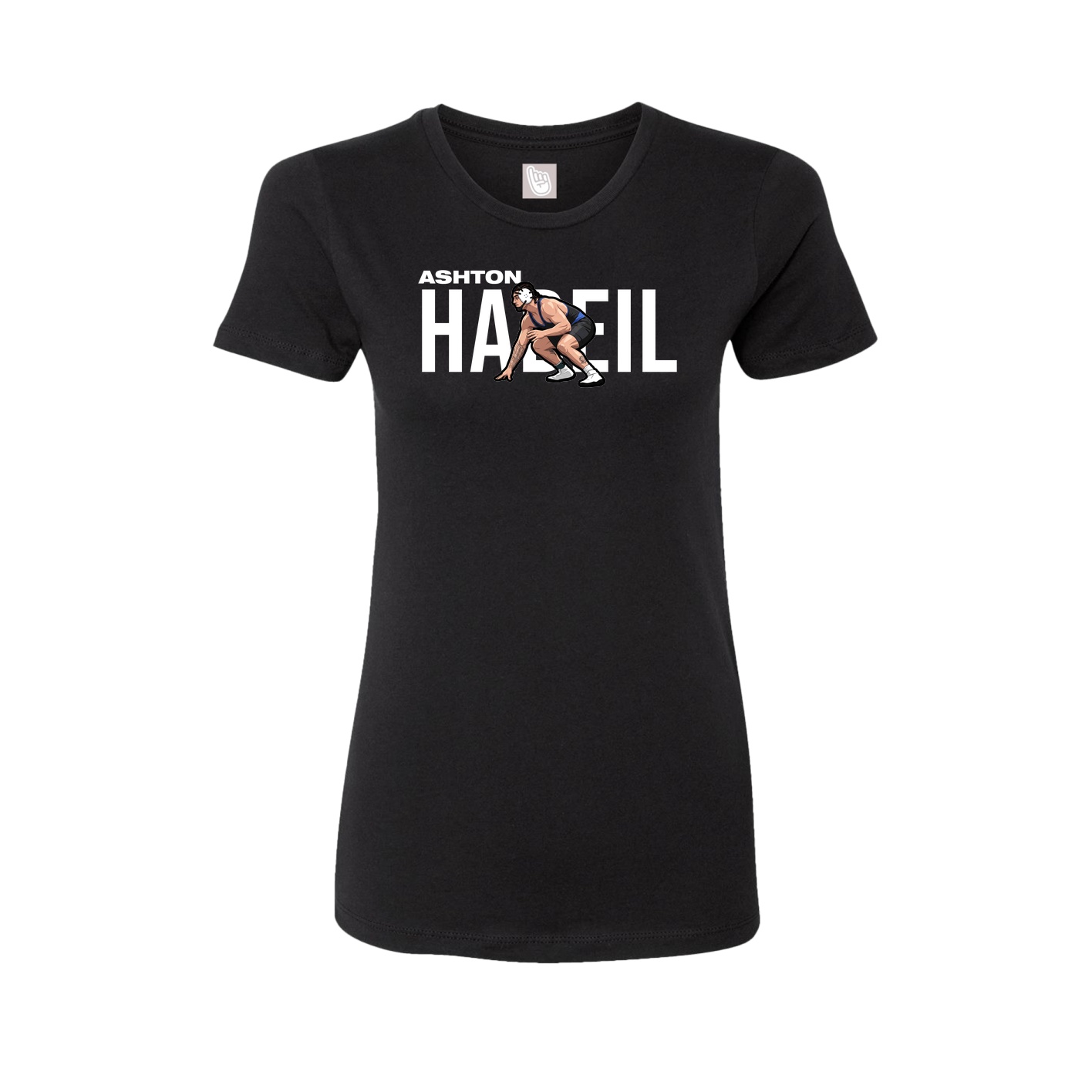 Fitted Women's Tee — Player Name in Black