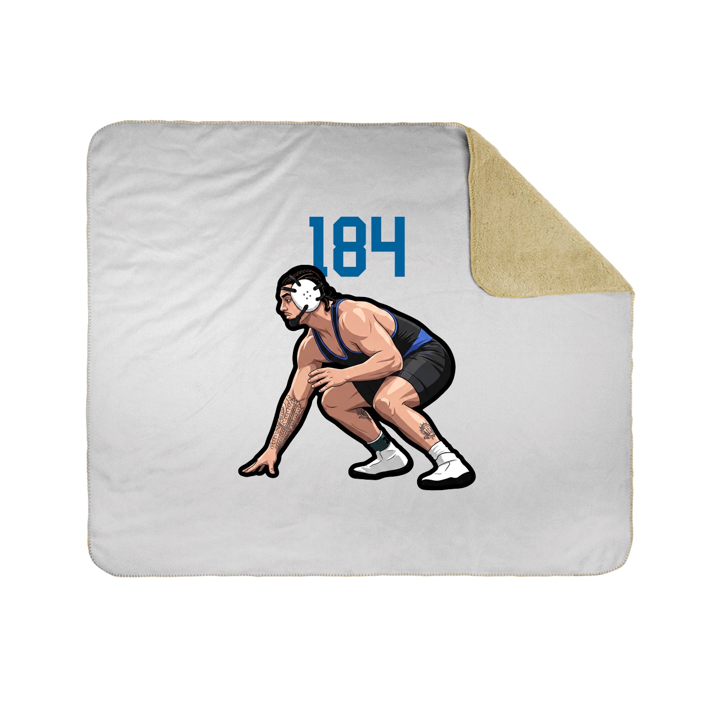 Throw Blanket — Number Top in White