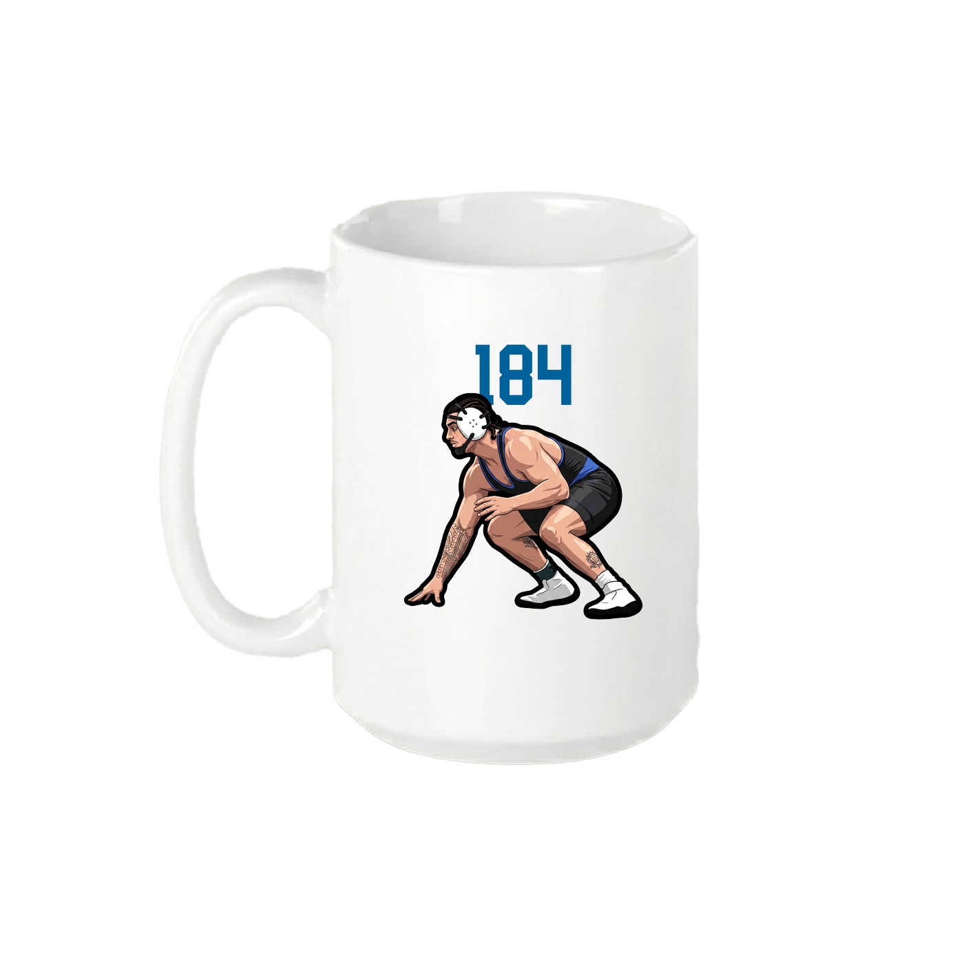 15oz Coffee Mug — Number Top in White
