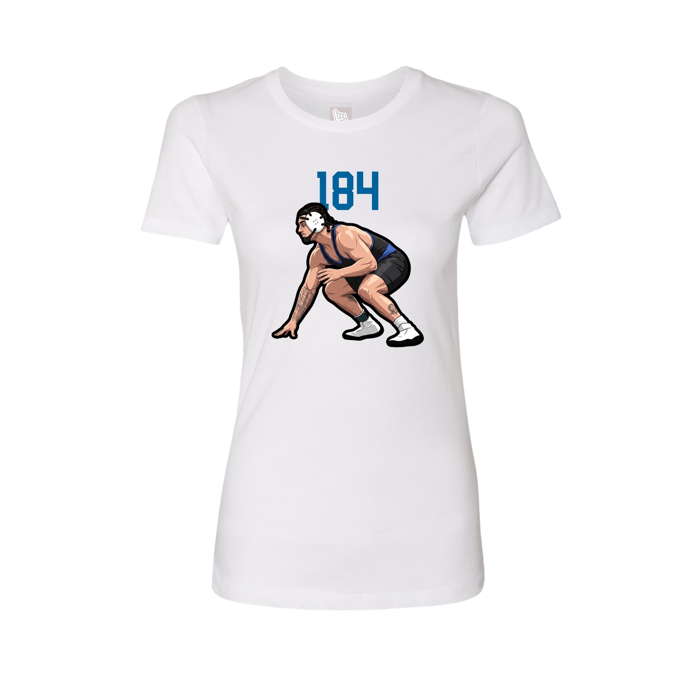 Fitted Women's Tee — Number Top in White