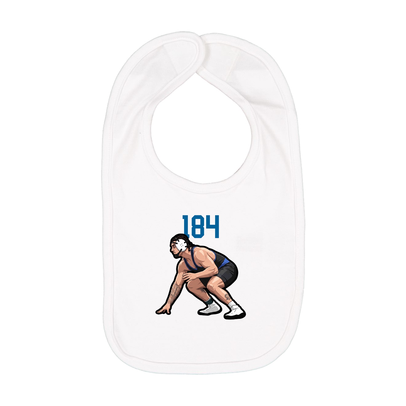 Infant Bib — Number Top in White