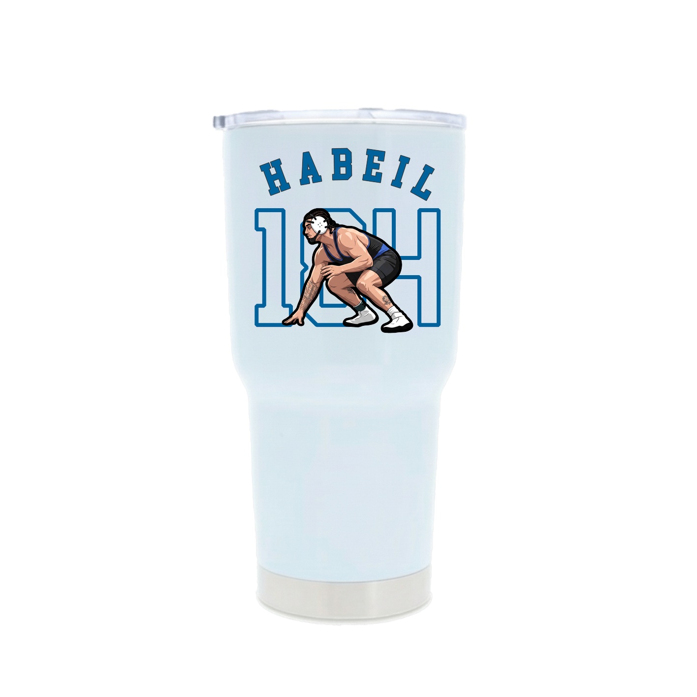 30oz Stainless Steel Tumbler — Shirsey Arch in White