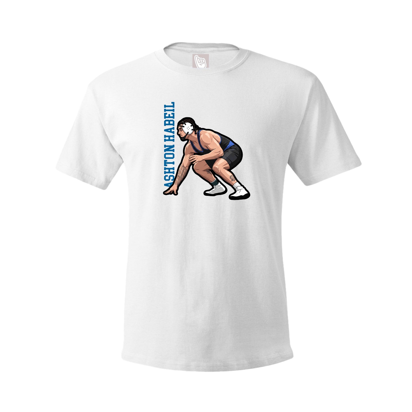 Tee — Name Vertical in White