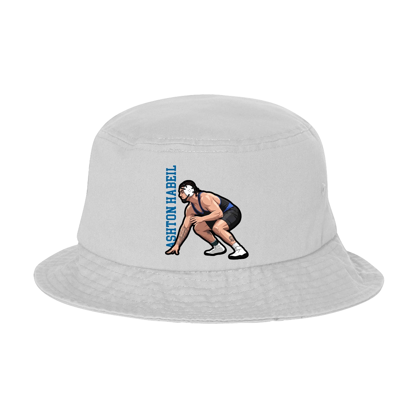 Bucket Cap — Name Vertical in White
