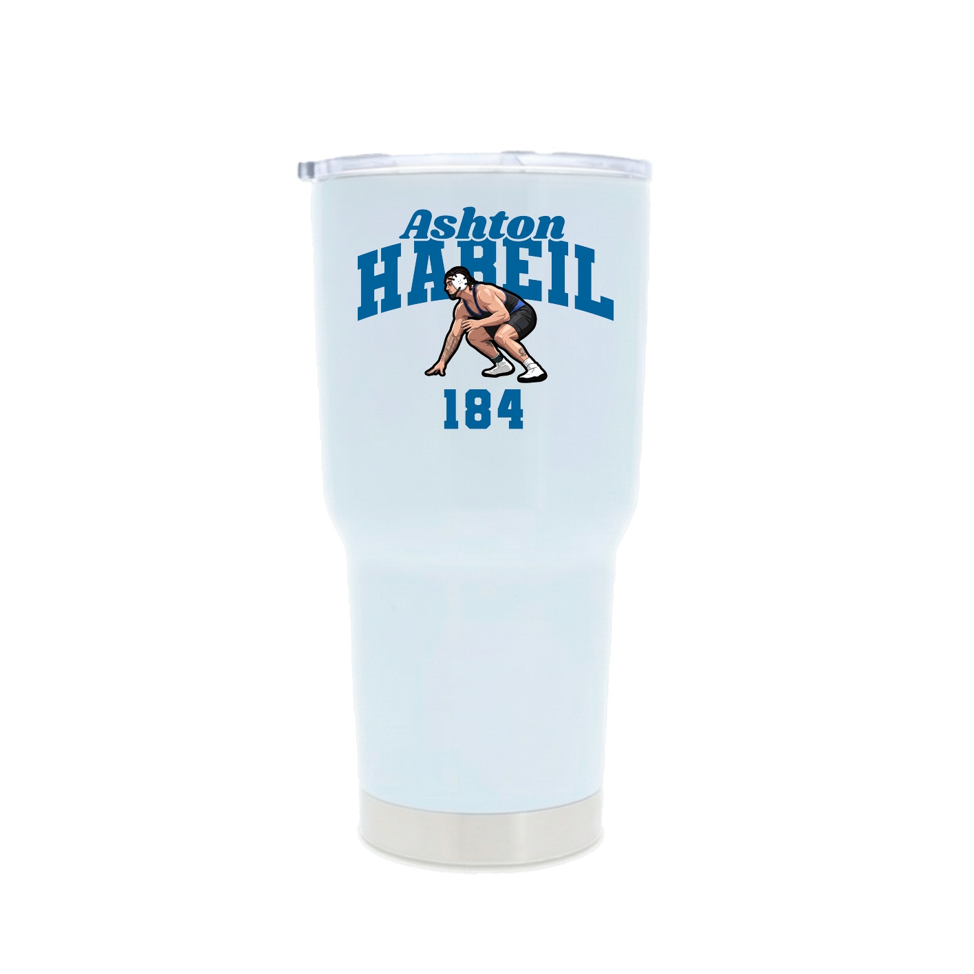 30oz Stainless Steel Tumbler — Signature Arch in White