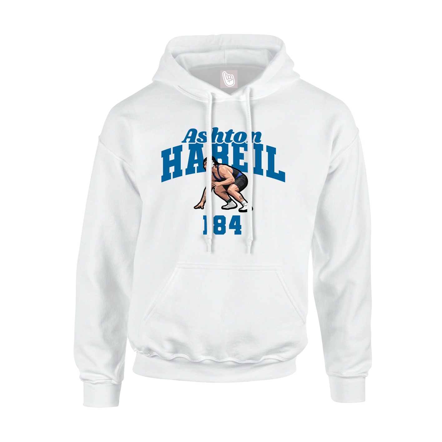 Youth Hoodie — Signature Arch in White