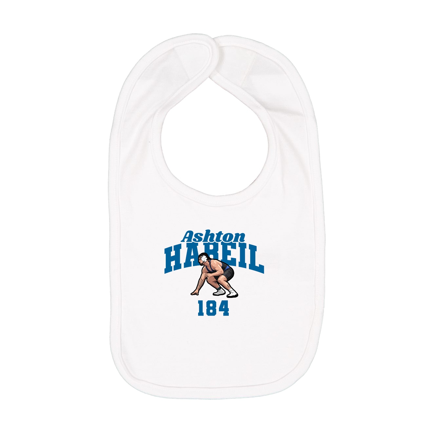 Infant Bib — Signature Arch in White