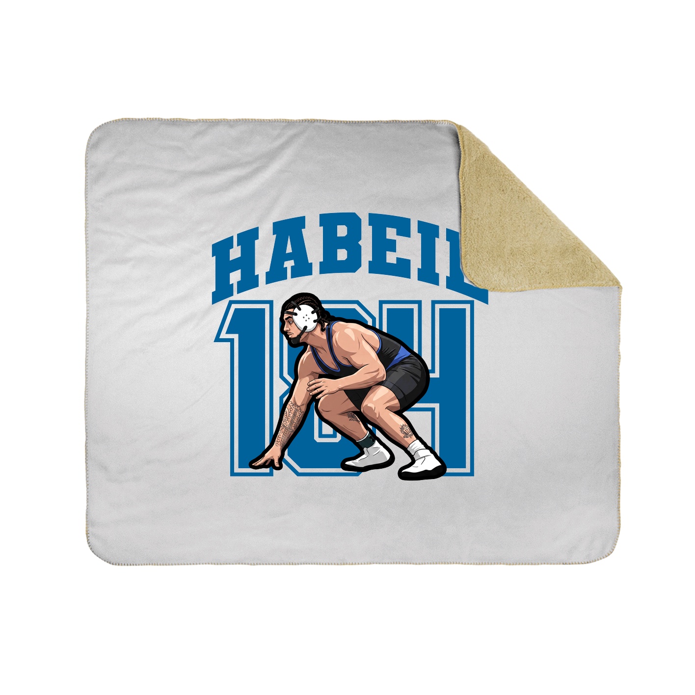 Throw Blanket — Number in White
