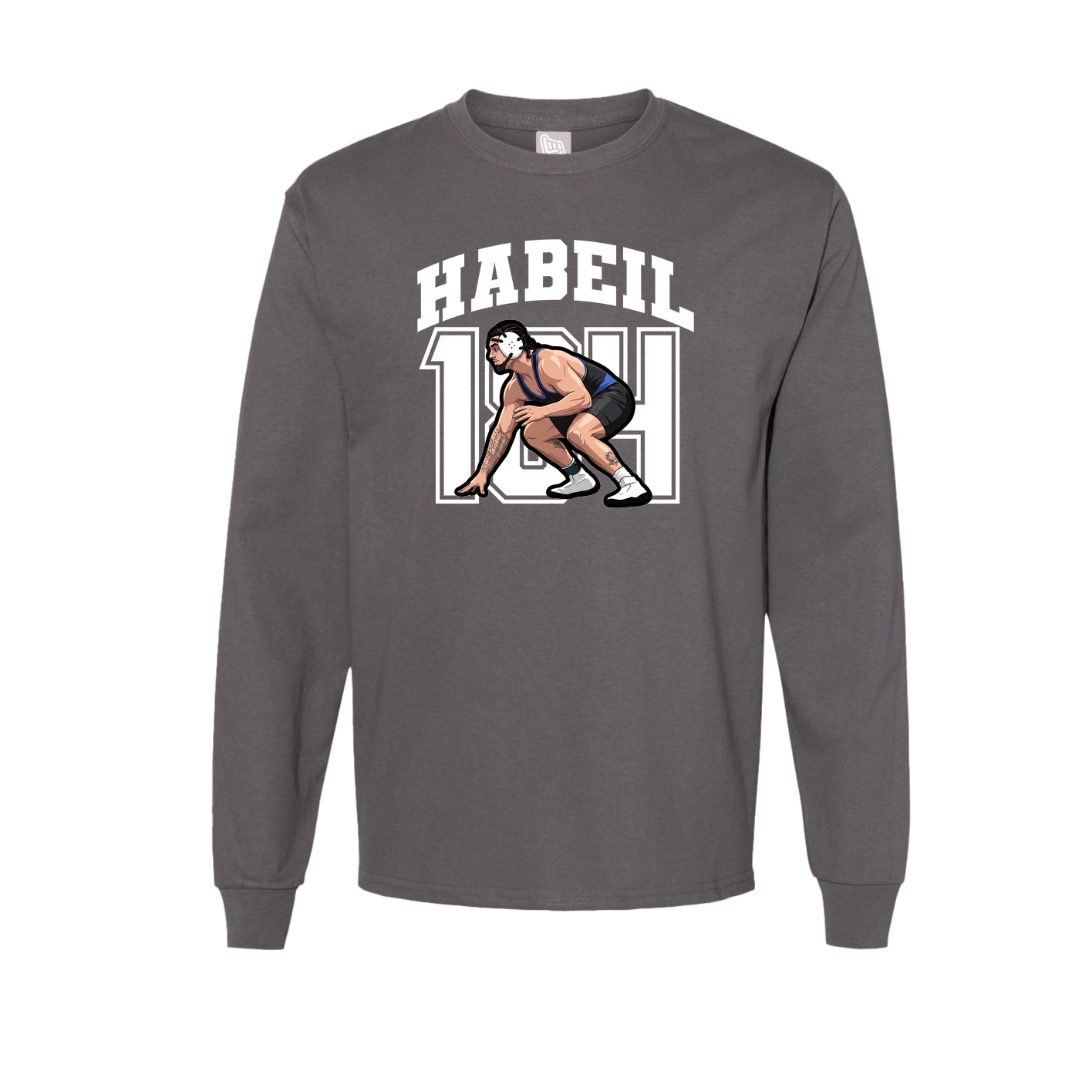 Long Sleeve Tee — Number in Grey