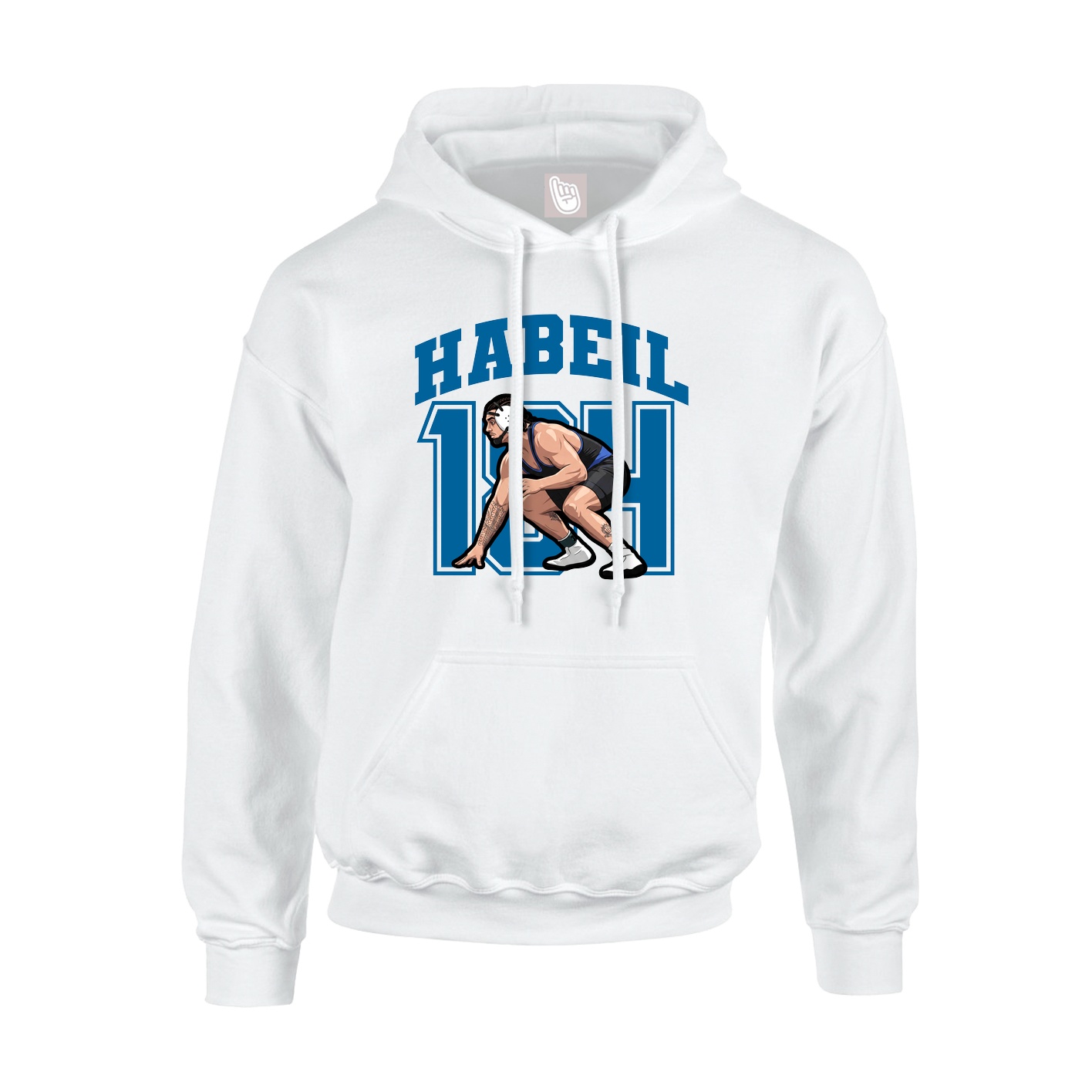 Hoodie — Number in White