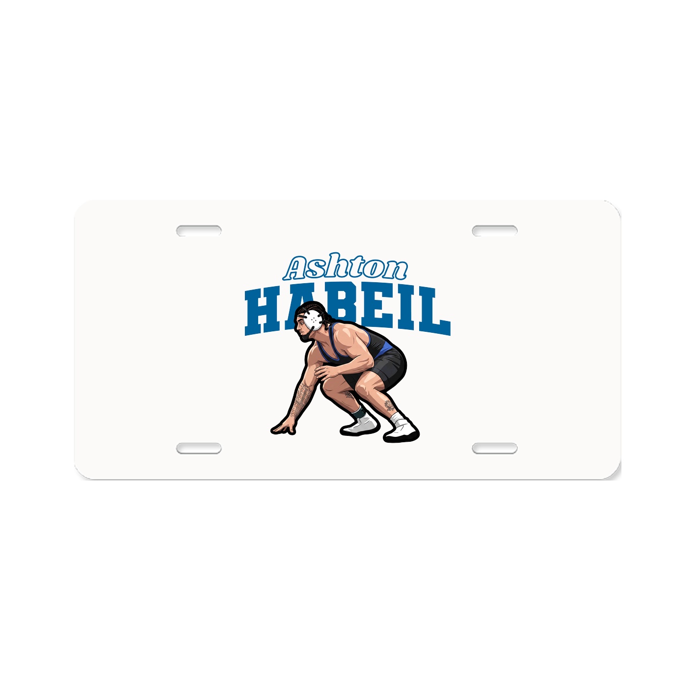 License Plate — Name Arch in Classic