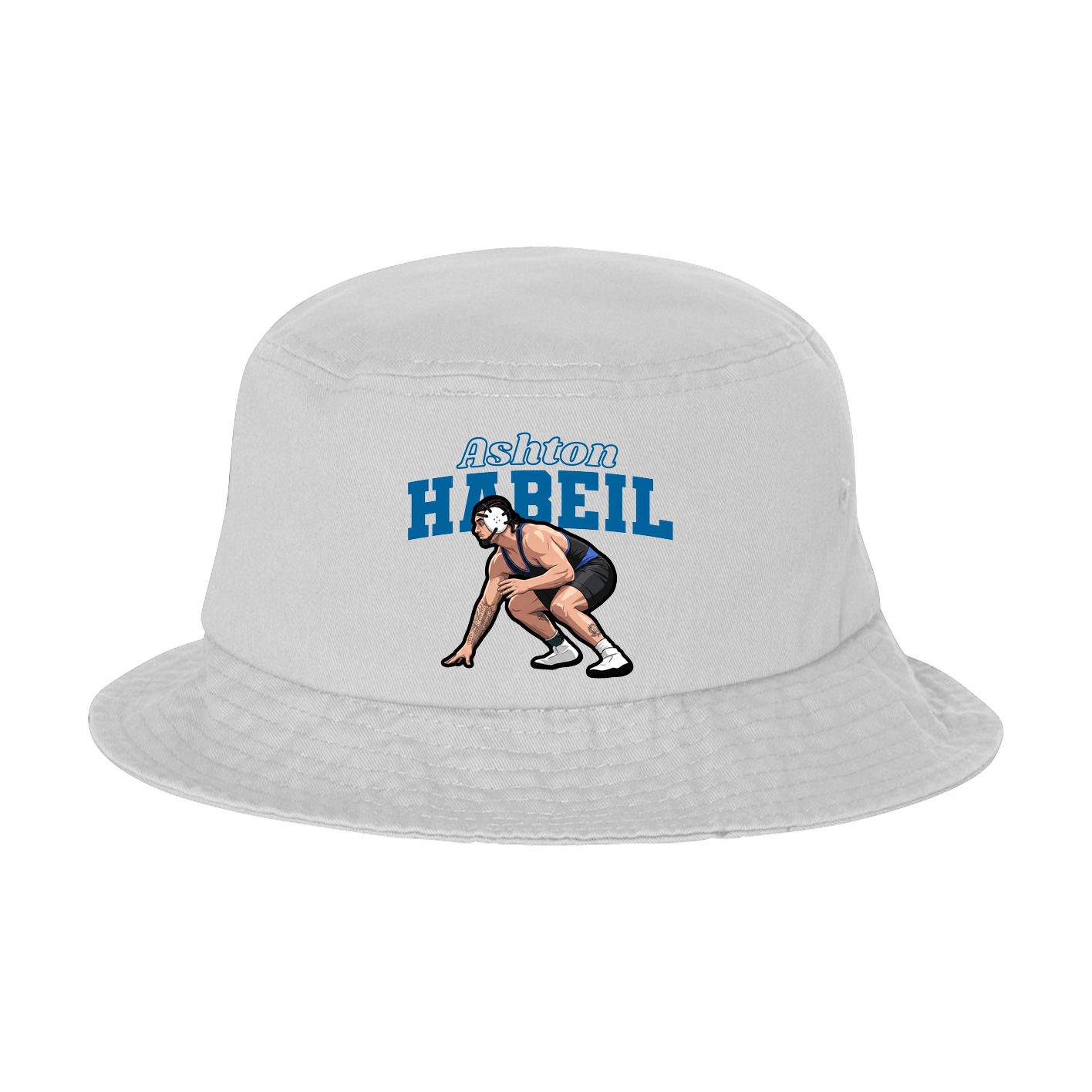 Bucket Cap — Name Arch in White