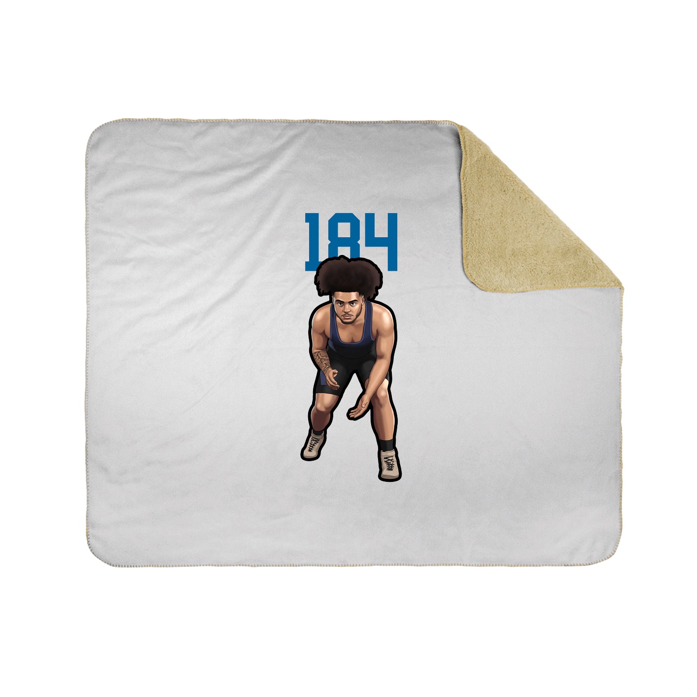 Throw Blanket — Number Top in White