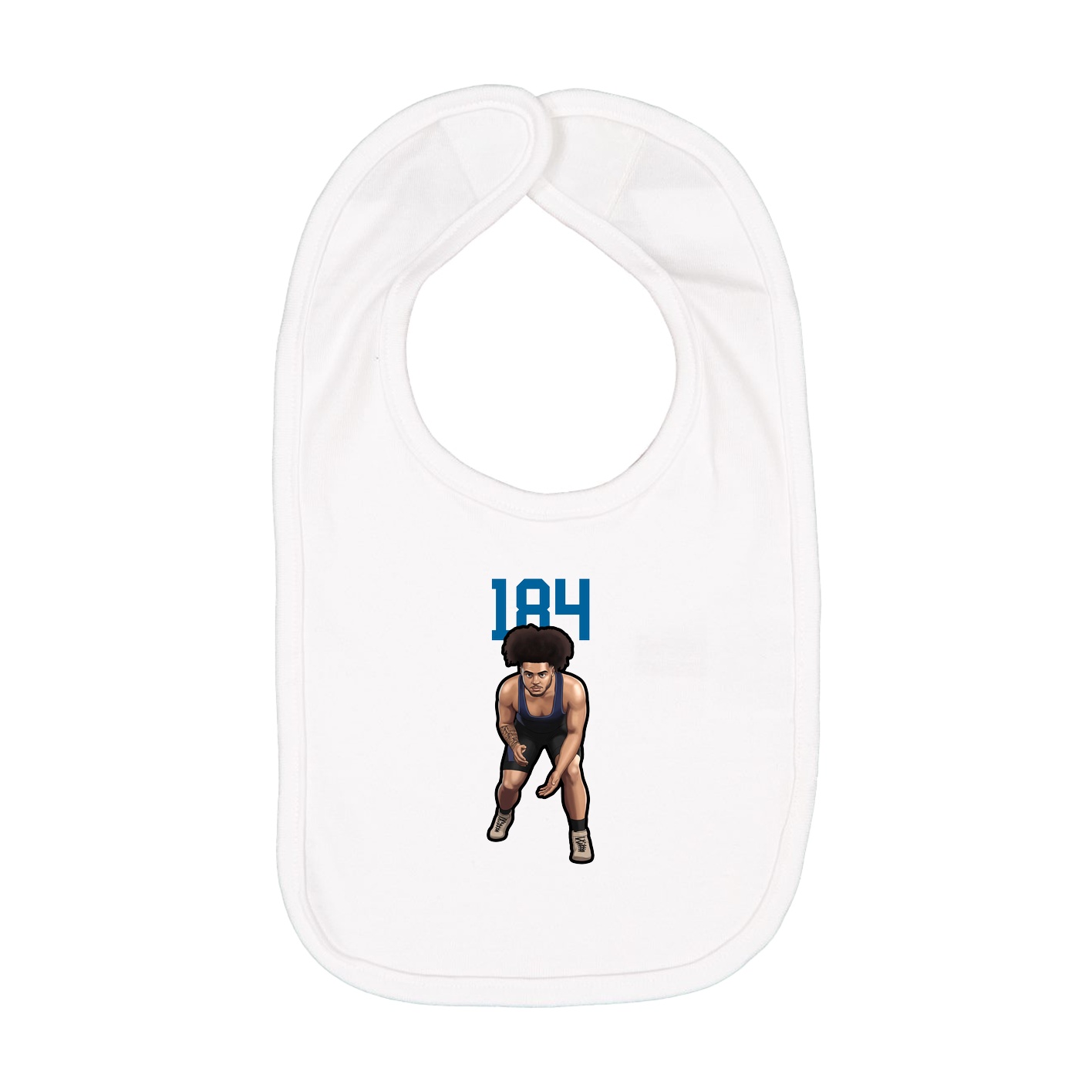 Infant Bib — Number Top in White